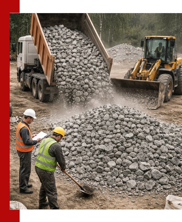 Гранитный щебень фракция 70-150 доставка в Новодвинске