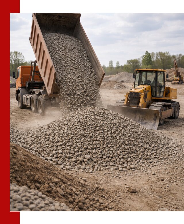 Доставка гравийного щебня фракции 40-70 в Новодвинске