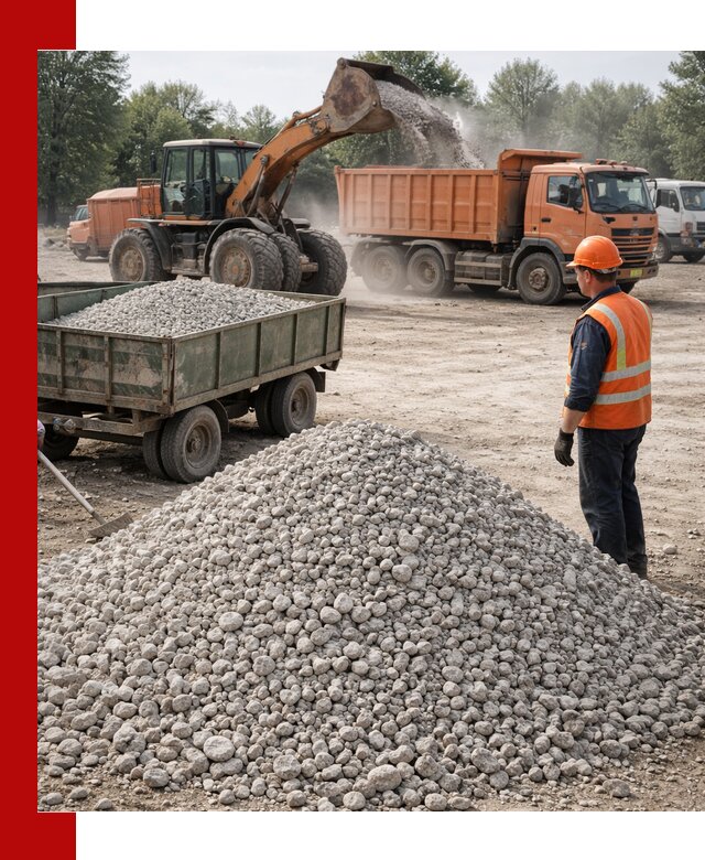 Доставка известнякового щебня фракция 20–40 в Новодвинске