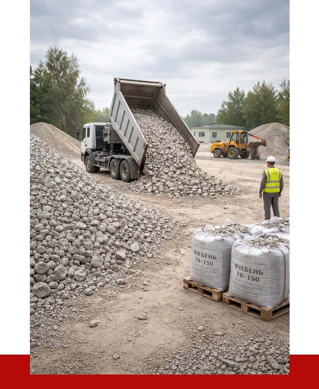 Известняковый щебень фракция 70-150 в Новодвинске от 1278 р. | ПРОНЕРУДНвд