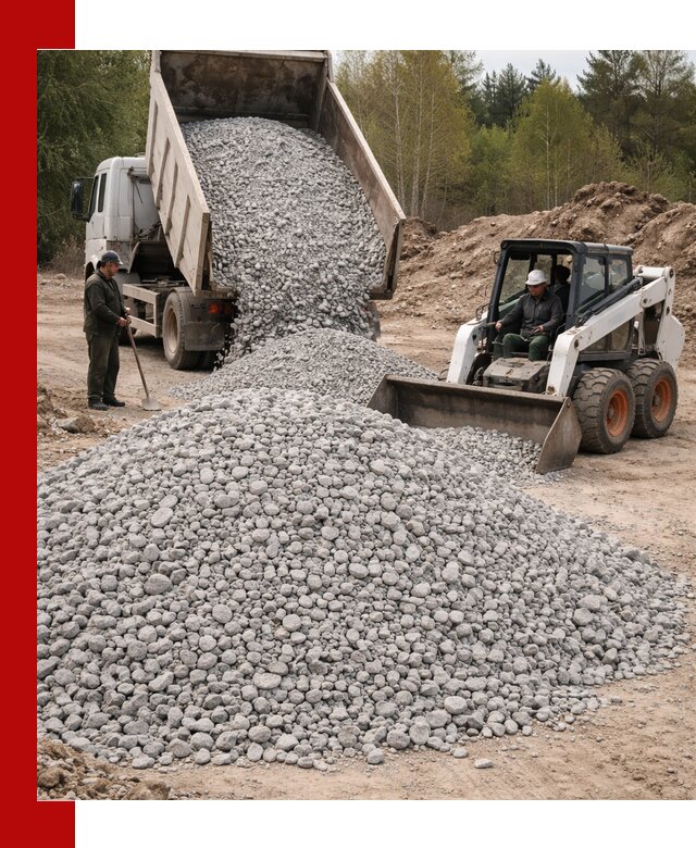 Доставка доломитового щебня в Новодвинске напрямую от карьера