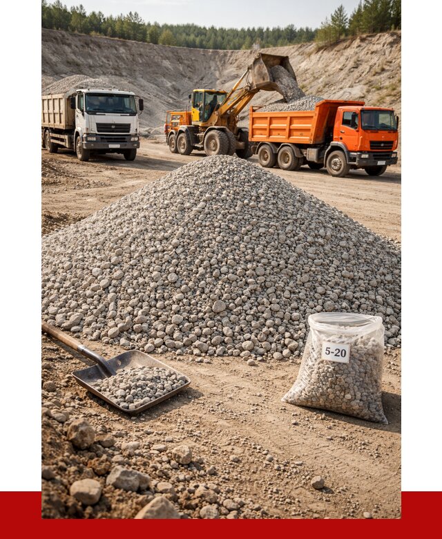 Доломитовый щебень фр. 5-20 в Новодвинске от 4295 р. | ПРОНЕРУДНвд