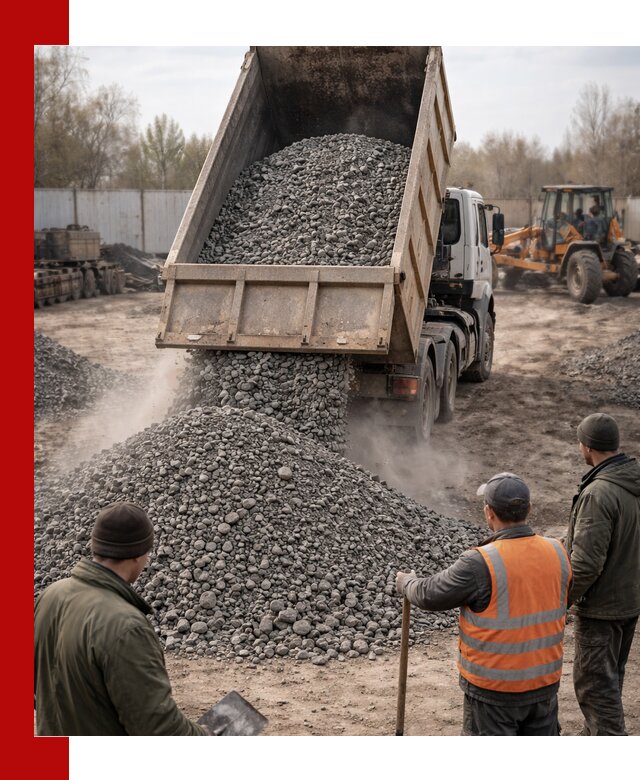 Доставка шлакового щебня в удобные сроки по выгодной цене в Новодвинске