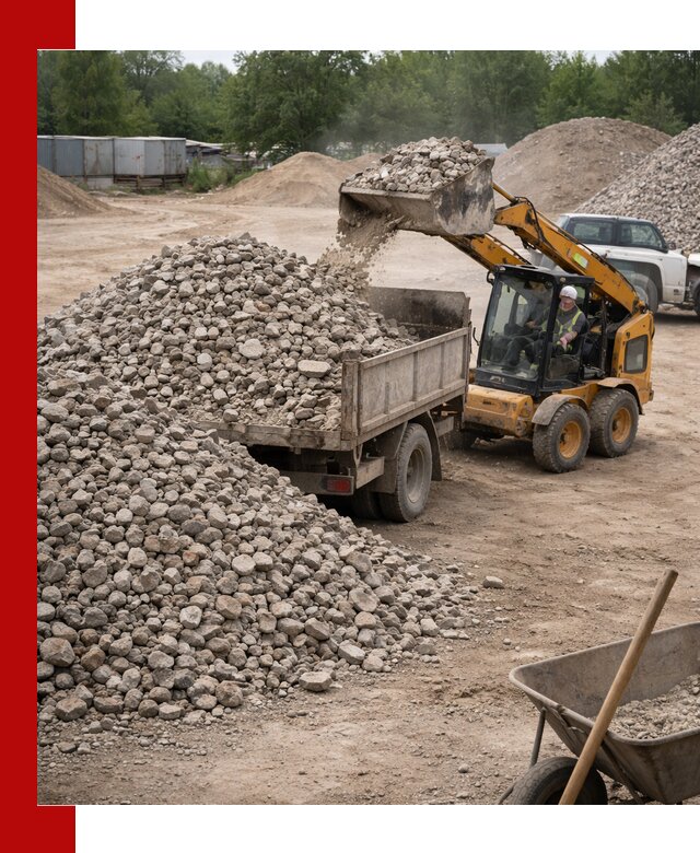 Доставка вторичного щебня в Новодвинске для строительных работ