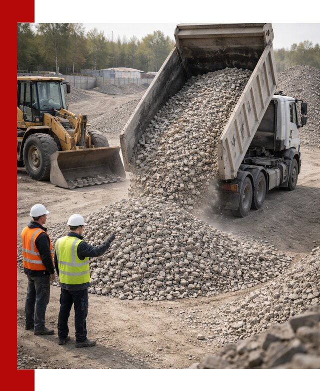 Вторичный щебень фракция 40–70 доставка в Новодвинске