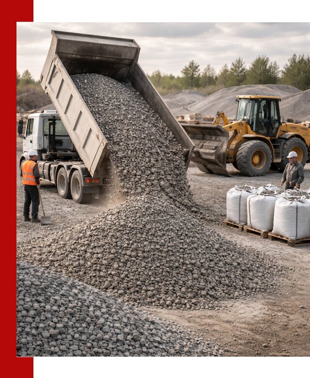 Бетонный щебень фракция 5–20 с доставкой в Новодвинске