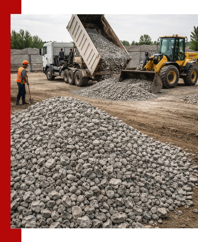 Доставка бетонного щебня фракции 40-70 в Новодвинске