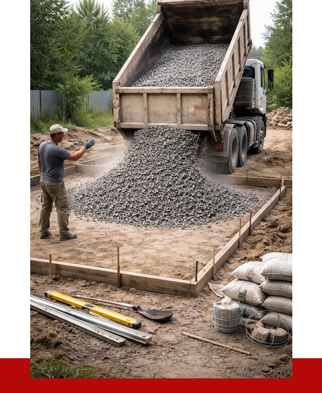 Купить щебень для фундамента в Новодвинске от 4602 р. | ПРОНЕРУДНвд