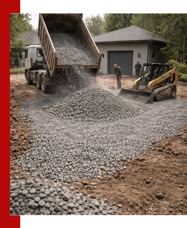 Щебень для парковки в Новодвинске: доставка и укладка качественного материала