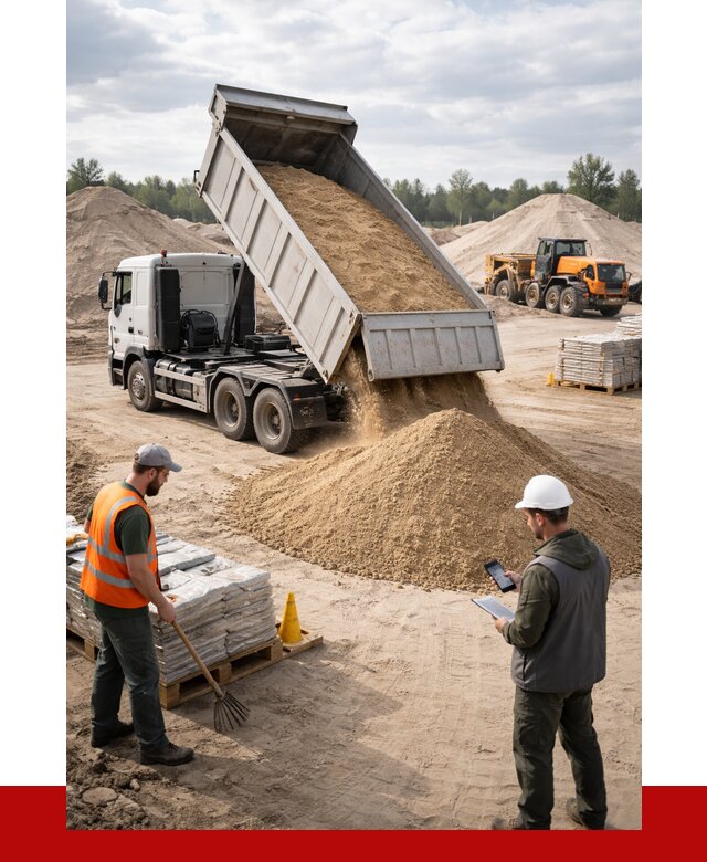 Карьерный песок с доставкой в Новодвинске от 3682 р. ПРОНЕРУДНвд