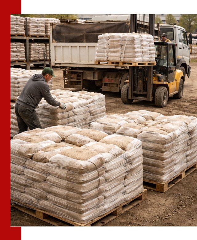 Карьерный песок в мешках с доставкой в Новодвинске