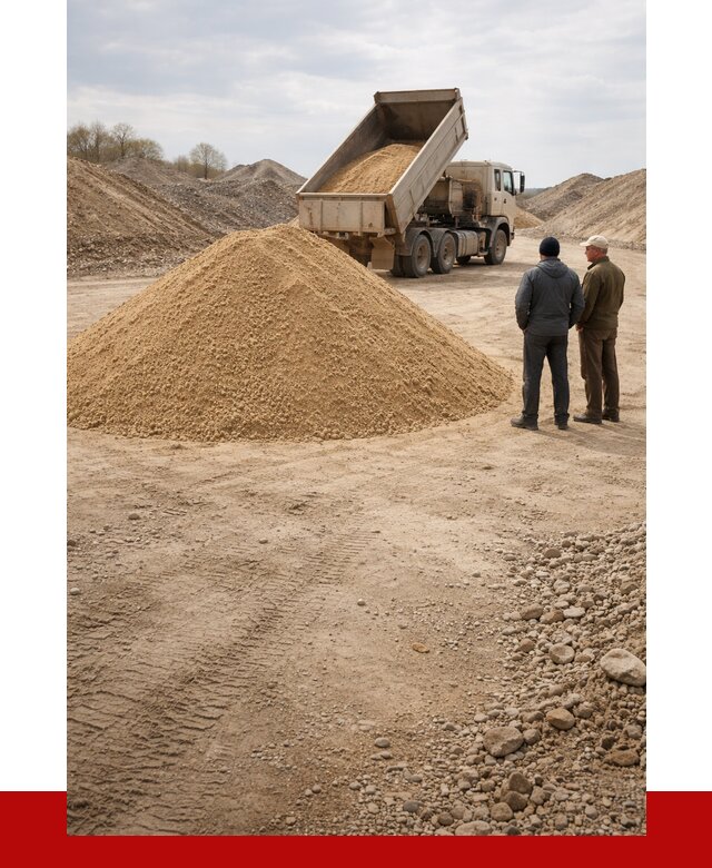 Карьерный песок крупнозернистый в Новодвинске от 8693 р | ПРОНЕРУДНвд