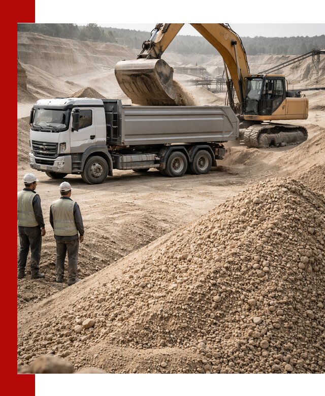 Карьерный крупнозернистый песок с доставкой в Новодвинске