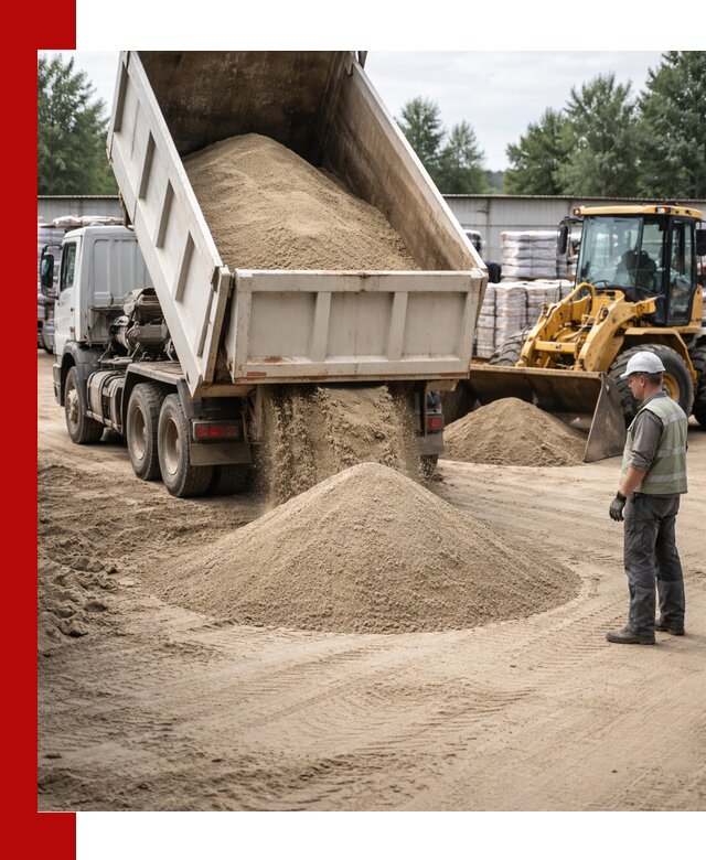 Поставка и доставка песка для бетона в Новодвинске