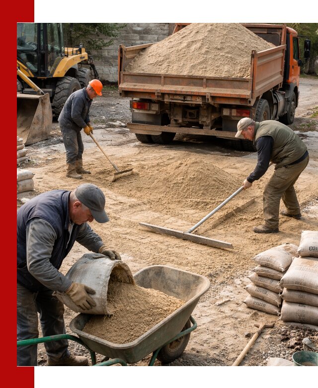 Поставка песка для стяжки в Новодвинске с быстрой доставкой