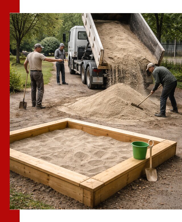 Песок для песочницы с доставкой в Новодвинске недорого и чистый