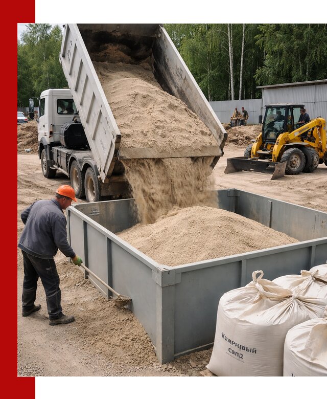 Кварцевый песок для фильтра в Новодвинске — доставка и качество