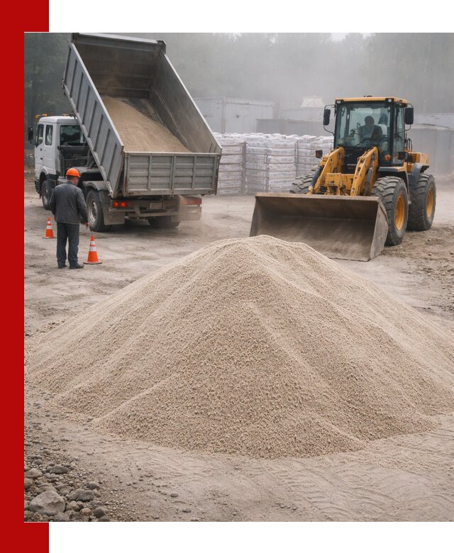 Кварцевый песок фракция 0–8 для стройработ в Новодвинске