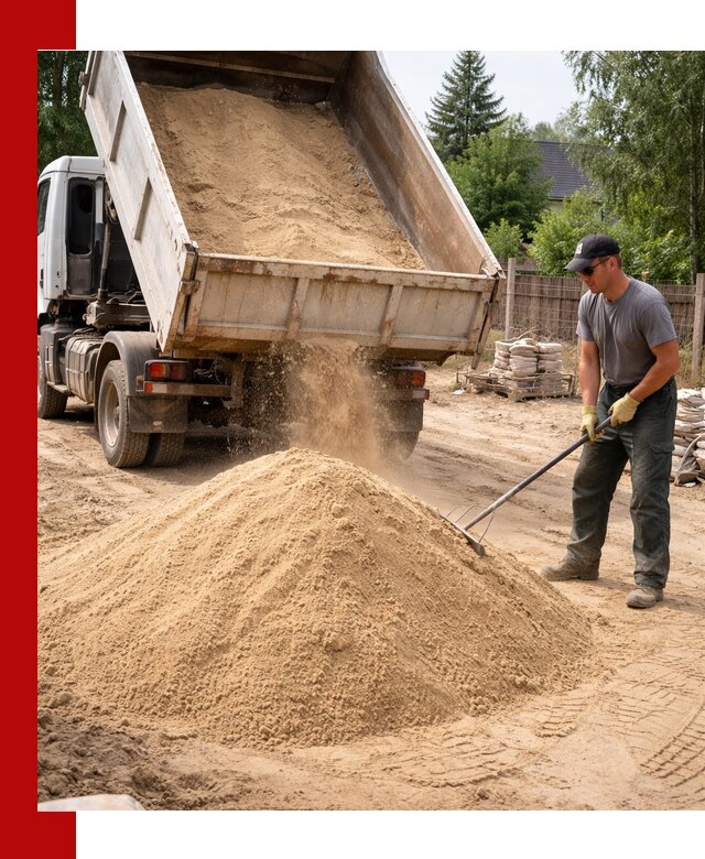 Доставка сухого песка самосвалами в Новодвинске