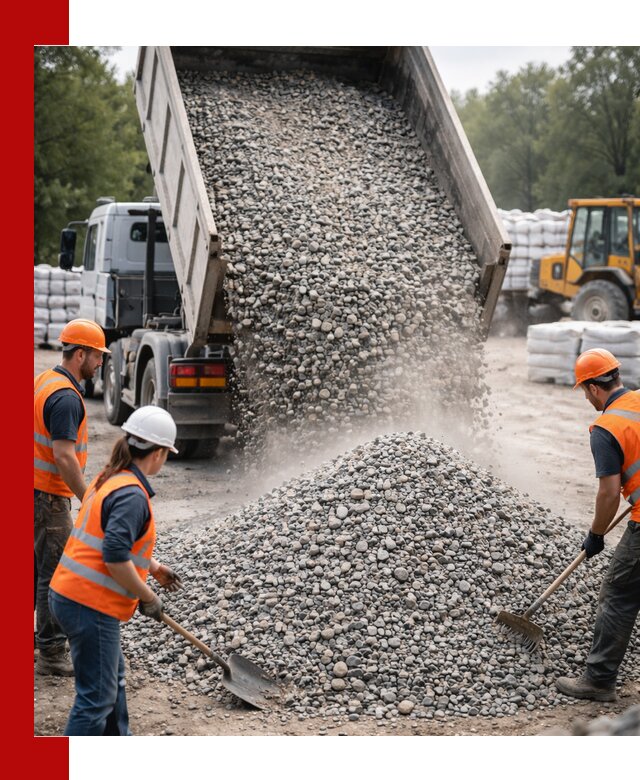 Доставка гравия и камня в Новодвинске оптом и в розницу