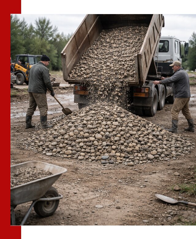 Доставка гальки речной оптом и в розницу в Новодвинске