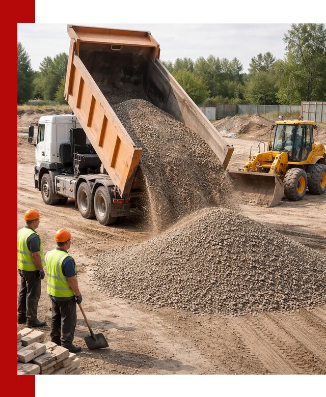 Доставка щебёночно-песчаной смеси ЩПС С7 в Новодвинске