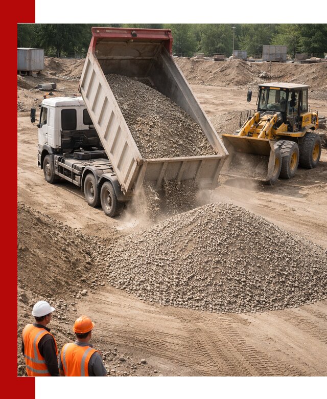 Щебень с песком (ЩГПС С2) с доставкой в Новодвинске