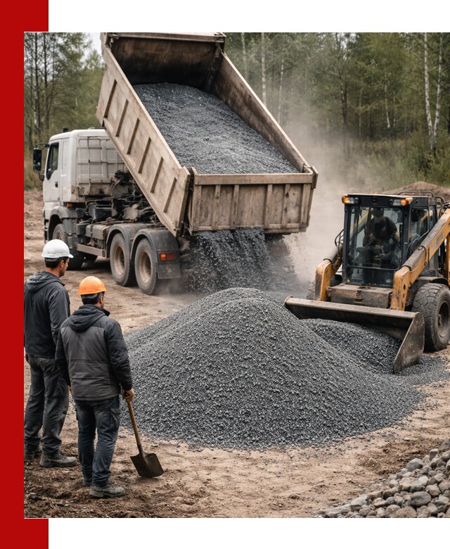 Гранитный отсев 0-5 с доставкой и разгрузкой в Новодвинске