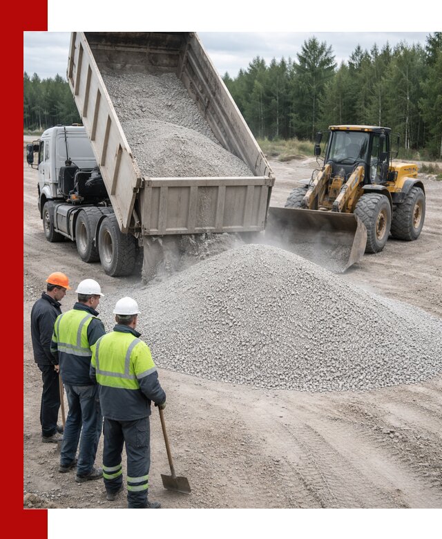 Известняковый отсев 0-5 доставка в Новодвинске быстро и выгодно