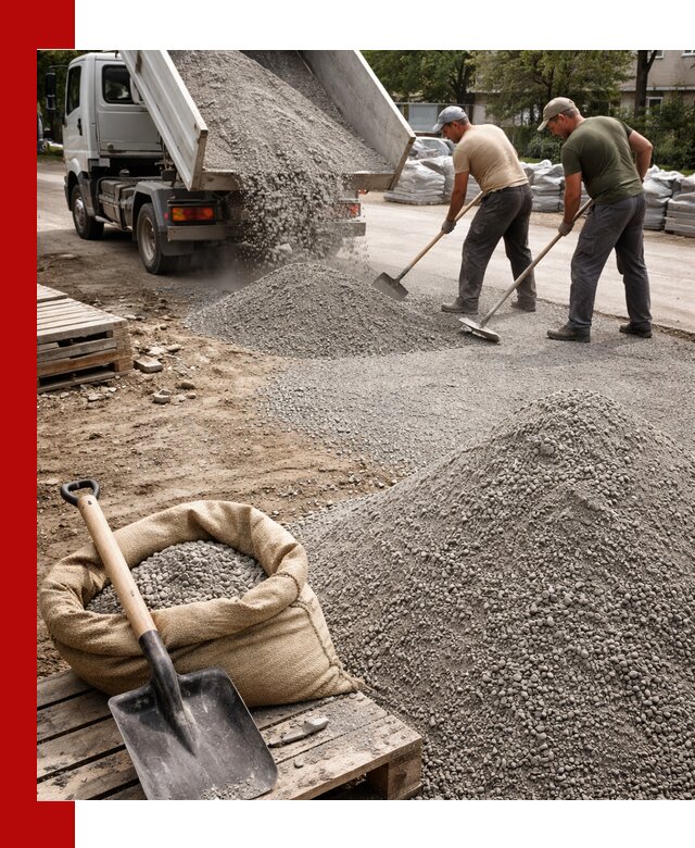 Отсев для тротуарной плитки в Новодвинске — доставка и укладка