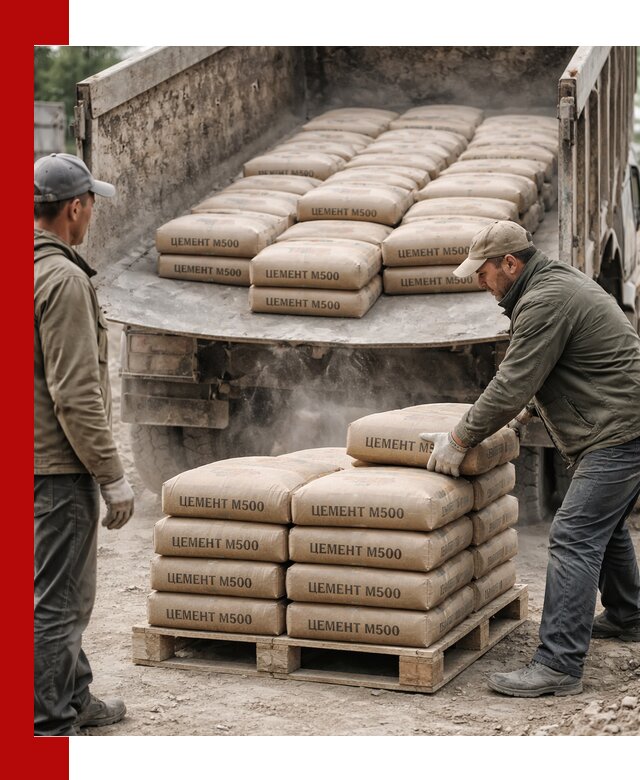 Цемент М500 с доставкой самосвалом в Новодвинске