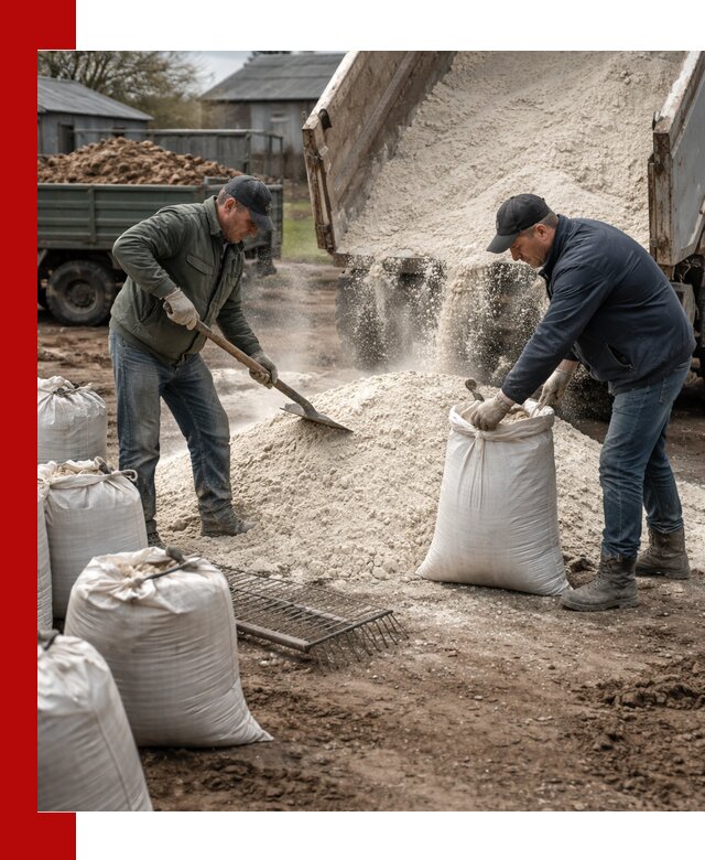 Доставка извести пушонки в Новодвинске оптом и мелким оптом