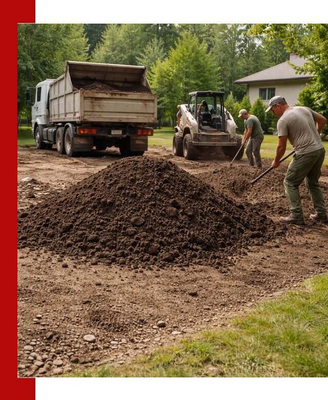 Доставка и укладка грунта для газона в Новодвинске