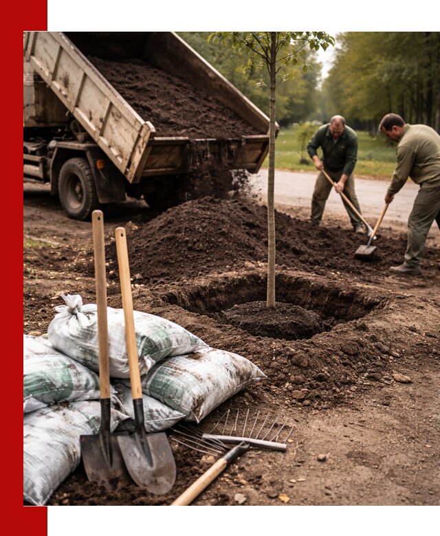 Грунт для посадки деревьев в Новодвинске — доставка и подготовка почвы