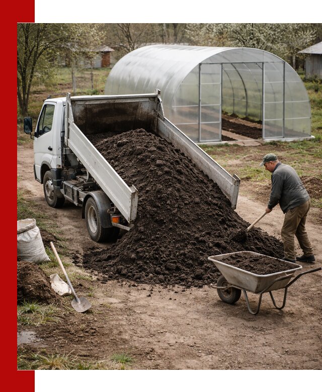 Чернозем для теплицы с доставкой в Новодвинске