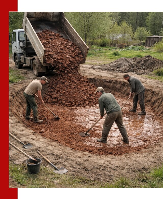Купить качественную глину для пруда в Новодвинске