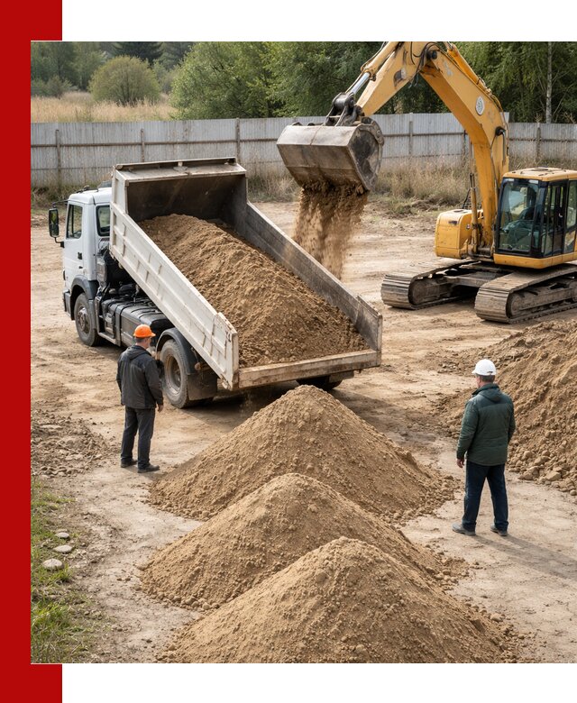 Доставка супеси вагонными и автопартиями в Новодвинске