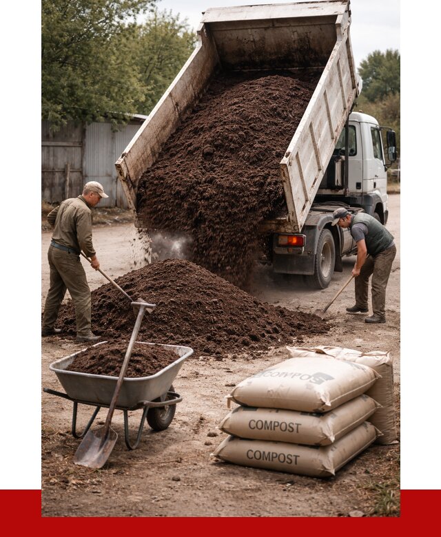 Купить компост в Новодвинске от 4295 р. за куб с доставкой | ПРОНЕРУДНвд
