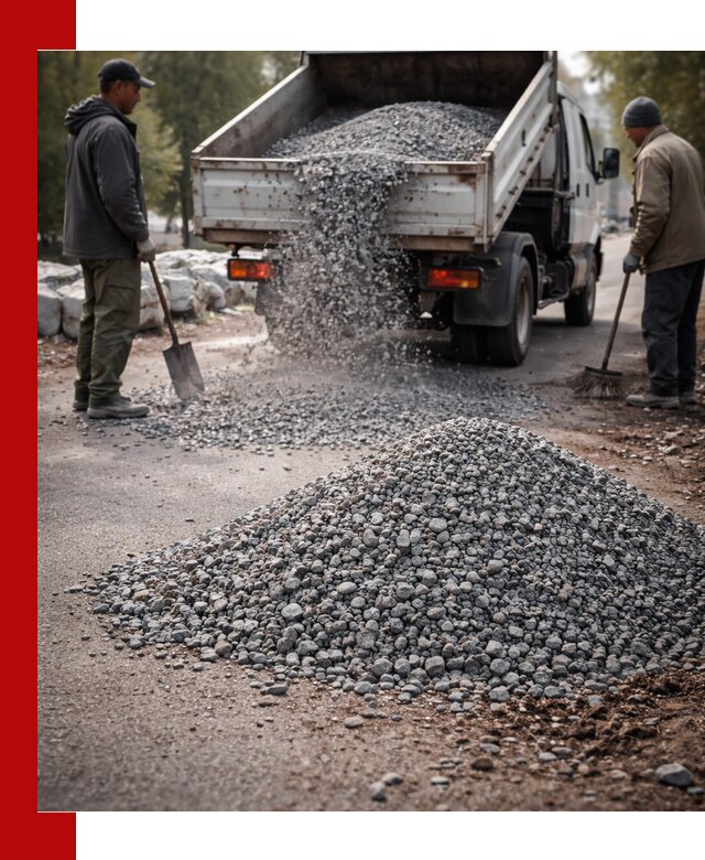 Гранитная крошка для посыпки дорог и тротуаров в Новодвинске