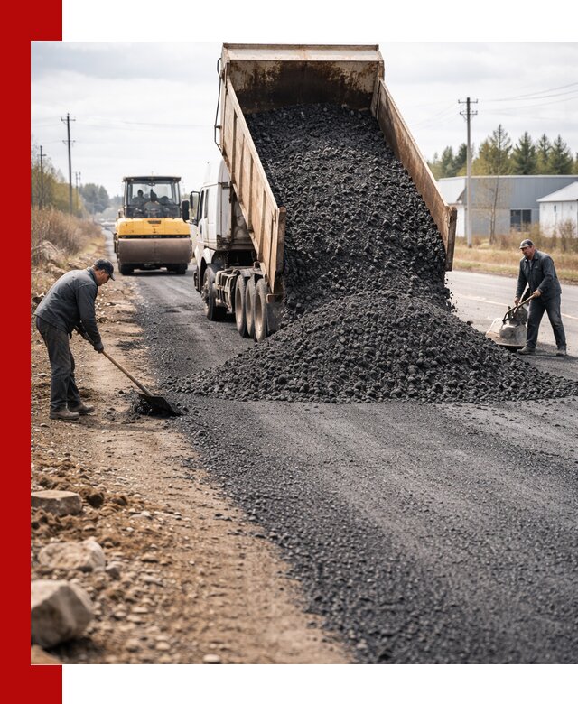 Асфальтовая крошка для дорог в Новодвинске — поставка и доставка