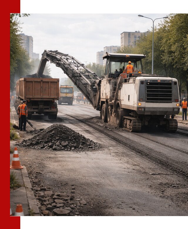 Фрезерованный асфальт в Новодвинске — удаление и вывоз старого покрытия