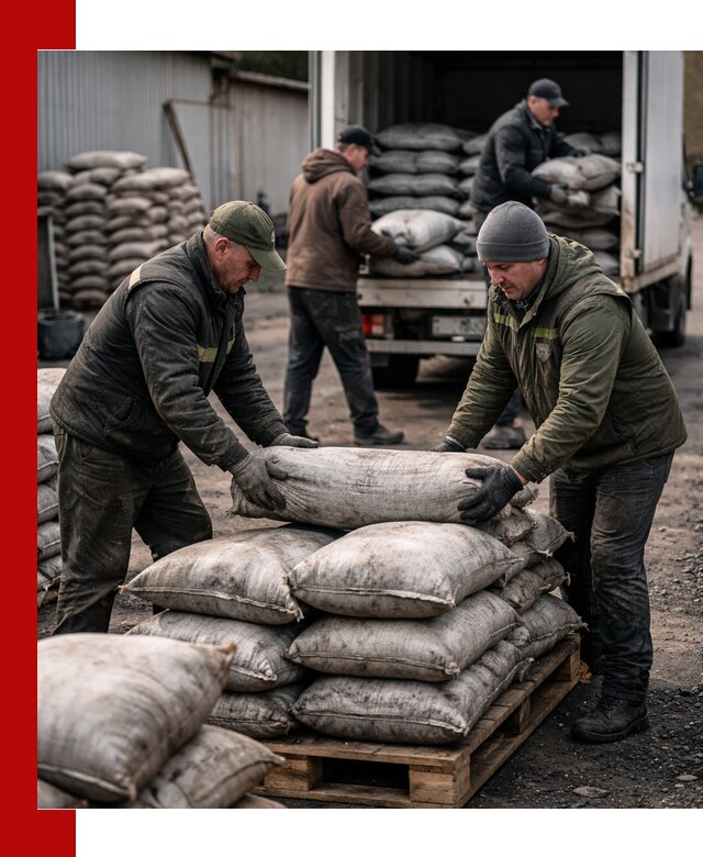 Доставка угля в мешках по выгодным ценам в Новодвинске
