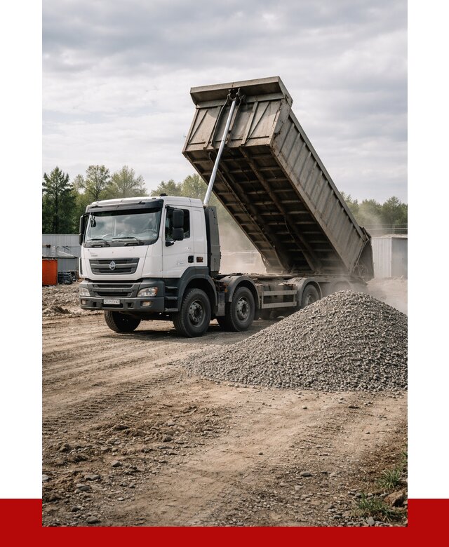 Доставка самосвалом 40 кубов в Новодвинске от 9204 р. | ПРОНЕРУДНвд