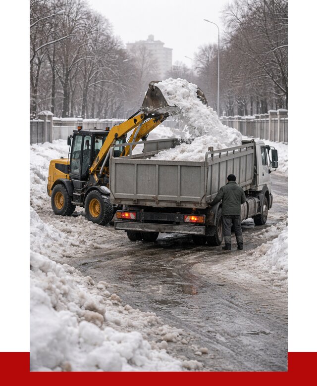 Вывоз снега с погрузкой в Новодвинске от 3579 р. ПРОНЕРУДНвд