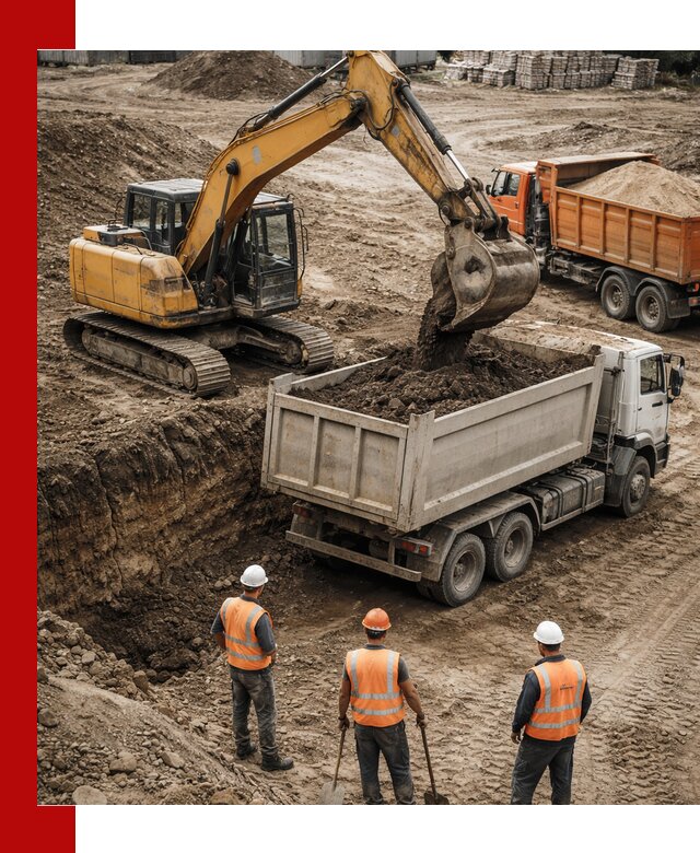 Разработка грунта для строительства и благоустройства в Новодвинске