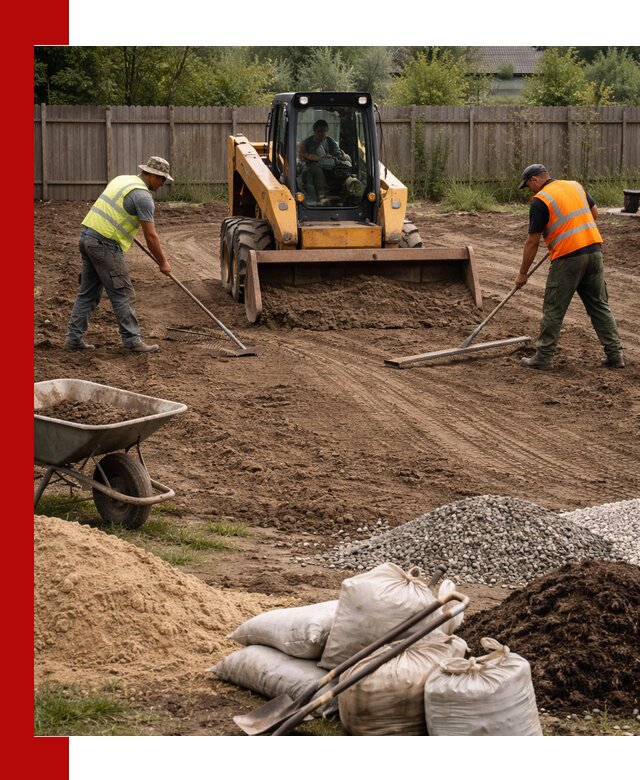 Выравнивание участка под строительство и благоустройство в Новодвинске