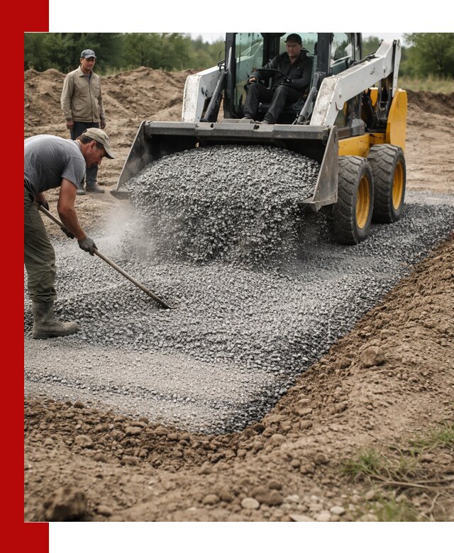 Устройство щебеночной подушки в Новодвинске для дорог и фундаментов